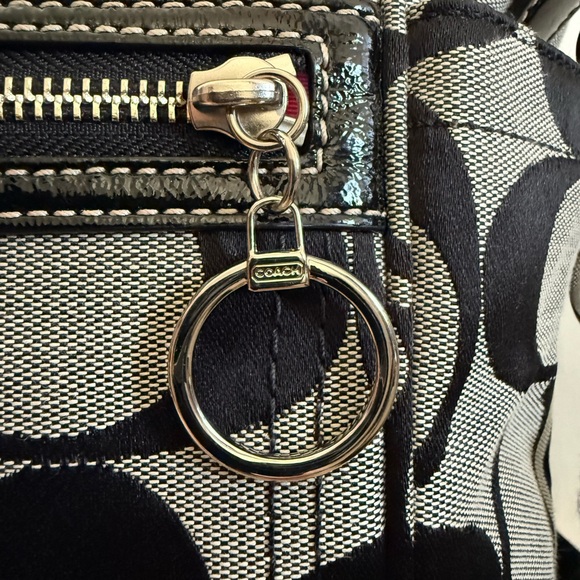 Coach Black and Gray Signature Tote Bag - Picture 8 of 13